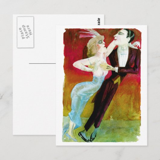Modern Dansende Koppeling door Otto Dix Briefkaart (Voorkant / Achterkant)