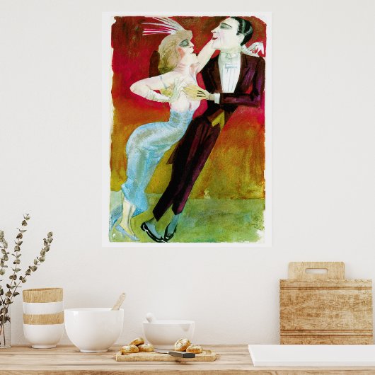 Modern Dansende Koppeling door Otto Dix Poster (Keuken)