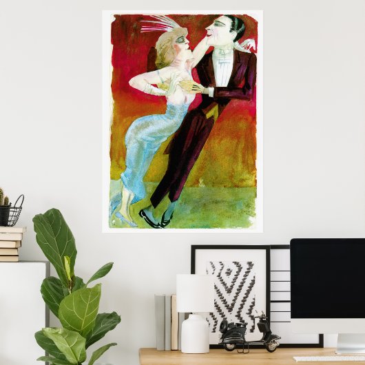 Modern Dansende Koppeling door Otto Dix Poster (Thuiskantoor)