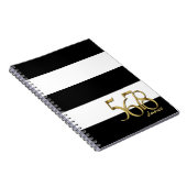 Modern danstempo op streepjespatroon notitieboek (Rechterzijde)