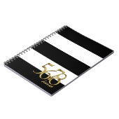 Modern danstempo op streepjespatroon notitieboek (Linkerzijde)