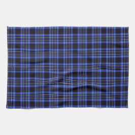 Modern Dark Blue Tartan Pattern Theedoek