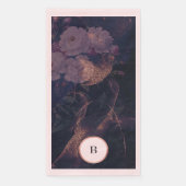 Modern Dark Boho Floral Arch Roos Gold Wedding Servet (Voorkant)