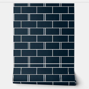 Modern Dark Brick Pattern Design Behang