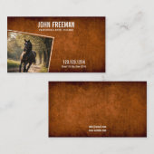 Modern Dark Brown Horse Equestrian Boerderij Visitekaartje (Voorkant / Achterkant)