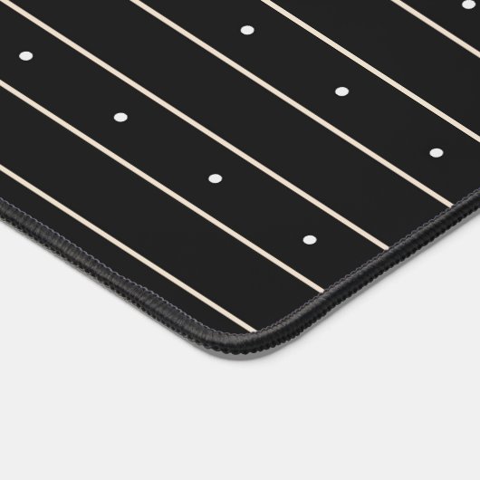 Modern Dark Gothic Pinstripe Lines And Polka Dots  Bureaumat (Hoek)