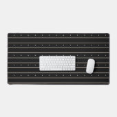 Modern Dark Gothic Pinstripe Lines And Polka Dots  Bureaumat (Keyboard & Muis)