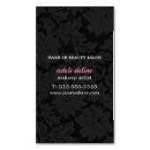 Modern Dark Gray Lace Makeup Artist Visitekaartje Magneet (Voorkant Verticaal)