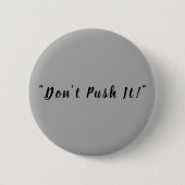 Modern Dark Gray Solid Customizable Round Button (Voorkant)