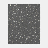 Modern Dark Gray Terrazzo Fleece Deken (Voorkant)