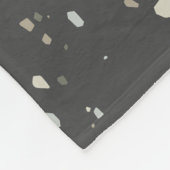 Modern Dark Gray Terrazzo Fleece Deken (Hoek)