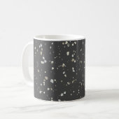 Modern Dark Gray Terrazzo Koffiemok (Voorkant links)