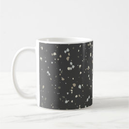 Modern Dark Gray Terrazzo Koffiemok