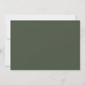 Modern Dark Green Script Flat Note Card Notitiekaartje (Achterkant)