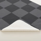 Modern Dark Kroatische zwarte grijze controleurs Sherpa Deken (3/4)