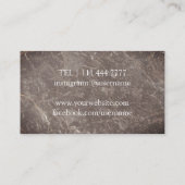 Modern Dark Marble Wine Bartender Sommelier Busine Visitekaartje (Achterkant)