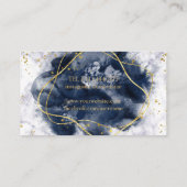 Modern Dark Marble Wine Bartender Sommelier Busine Visitekaartje (Achterkant)