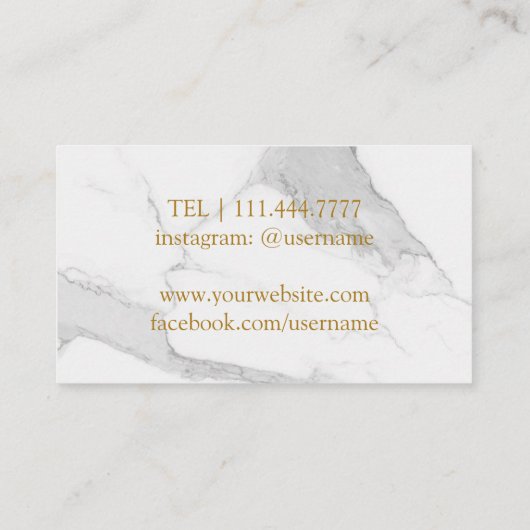 Modern Dark Marble Wine Bartender Sommelier Visitekaartje (Achterkant)