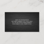 Modern Dark Metallic | Cursief Visitekaartje tekst (Achterkant)