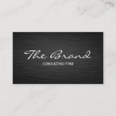 Modern Dark Metallic | Cursief Visitekaartje tekst (Voorkant)