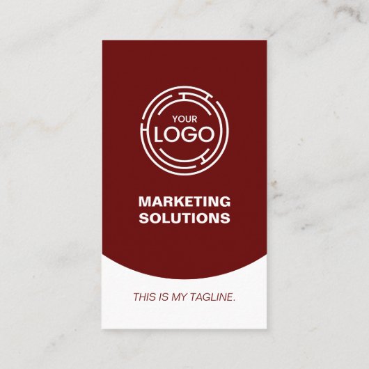 Modern Dark Red Visitekaartje (Achterkant)