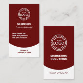 Modern Dark Red Visitekaartje (Voorkant / Achterkant)