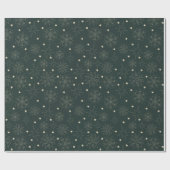 Modern Dark Sage Green Schattige kerstpatroon Cadeaupapier (Vlak)