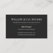 Modern Dark Small Visitekaartje (Voorkant)