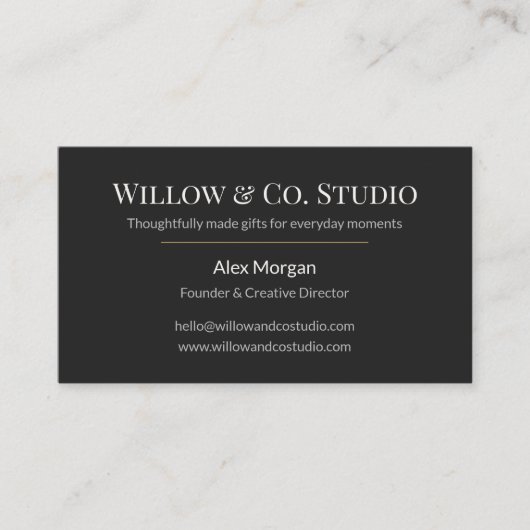 Modern Dark Small Visitekaartje (Voorkant)