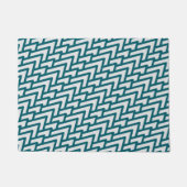 Modern Dark Teal Geometric Pattern on Light Gray Deurmat (Voorkant)