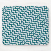 Modern Dark Teal Geometric Pattern on Light Gray Muismat (Voorkant)