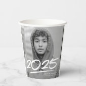 Modern Dashed 2025 Foto Afstuderen Papieren Bekers (Voorkant)