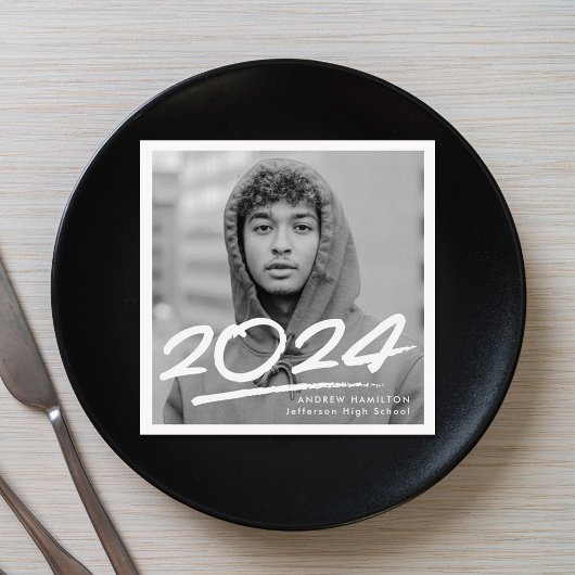 Modern Dashed 2025 foto Afstuderen servetten