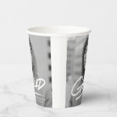 Modern Dashed Afstudeerder Foto Afstuderen Papieren Bekers (Rechts)