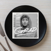 Modern Dashed Afstudeerder Foto Afstuderen Servet