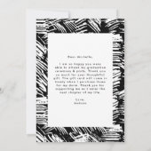 Modern Dashed Black Photo Afstuderen Bedankkaart (Achterkant)