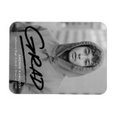 Modern Dashed Black Photo Afstuderen Magneet (Horizontaal)