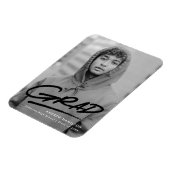 Modern Dashed Black Photo Afstuderen Magneet (Linkerzijde)