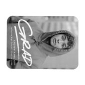 Modern Dashed Photo Afstuderen Magneet (Horizontaal)