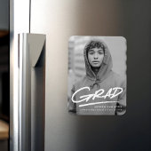 Modern Dashed Photo Afstuderen Magneet