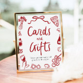 Modern Dat is meer Italiaans Pizza Kaarten en gesc Poster