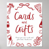 Modern Dat is meer Italiaans Pizza Kaarten en gesc Poster (Voorkant)