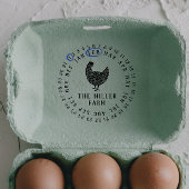 Modern Date & Chicken Boerderij Name Personalized  Zelfinktende Stempel