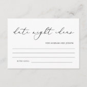 Modern Date Night Ideeën Vrijgezellenfeest Game Ka Informatiekaartje (Voorkant)