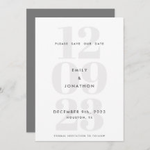 Modern Date Number Typografie Gray