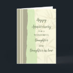 Modern Daughter and Daughter in Law Jubileum Kaart<br><div class="desc">Gelukkige trouwjubileumkaart voor dochter en dochter in de wet met modern design,  en sentimentele vers.</div>