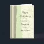 Modern Daughter & Son in Law Bruiloft Jubileum Kaart<br><div class="desc">Gelukkige huwelijksjubileumkaart voor dochter en schoonzoon met modern ontwerp,  en sentimenteel vers.</div>