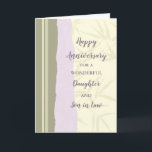 Modern Daughter & Son in Law Bruiloft Jubileum Kaart<br><div class="desc">Gelukkige huwelijksjubileumkaart voor dochter en schoonzoon met modern ontwerp,  en sentimenteel vers.</div>
