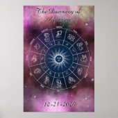 Modern Dawning of Aquarius Wheel Quote Poster (Voorkant)