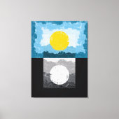 Modern Day and Night Abstract Canvas Afdruk (Voorkant)